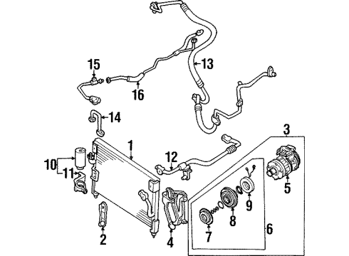 Mazda LC29-61-4F2 Condenser Bracket Mazda LC29-61-4F2 Condenser Bracket